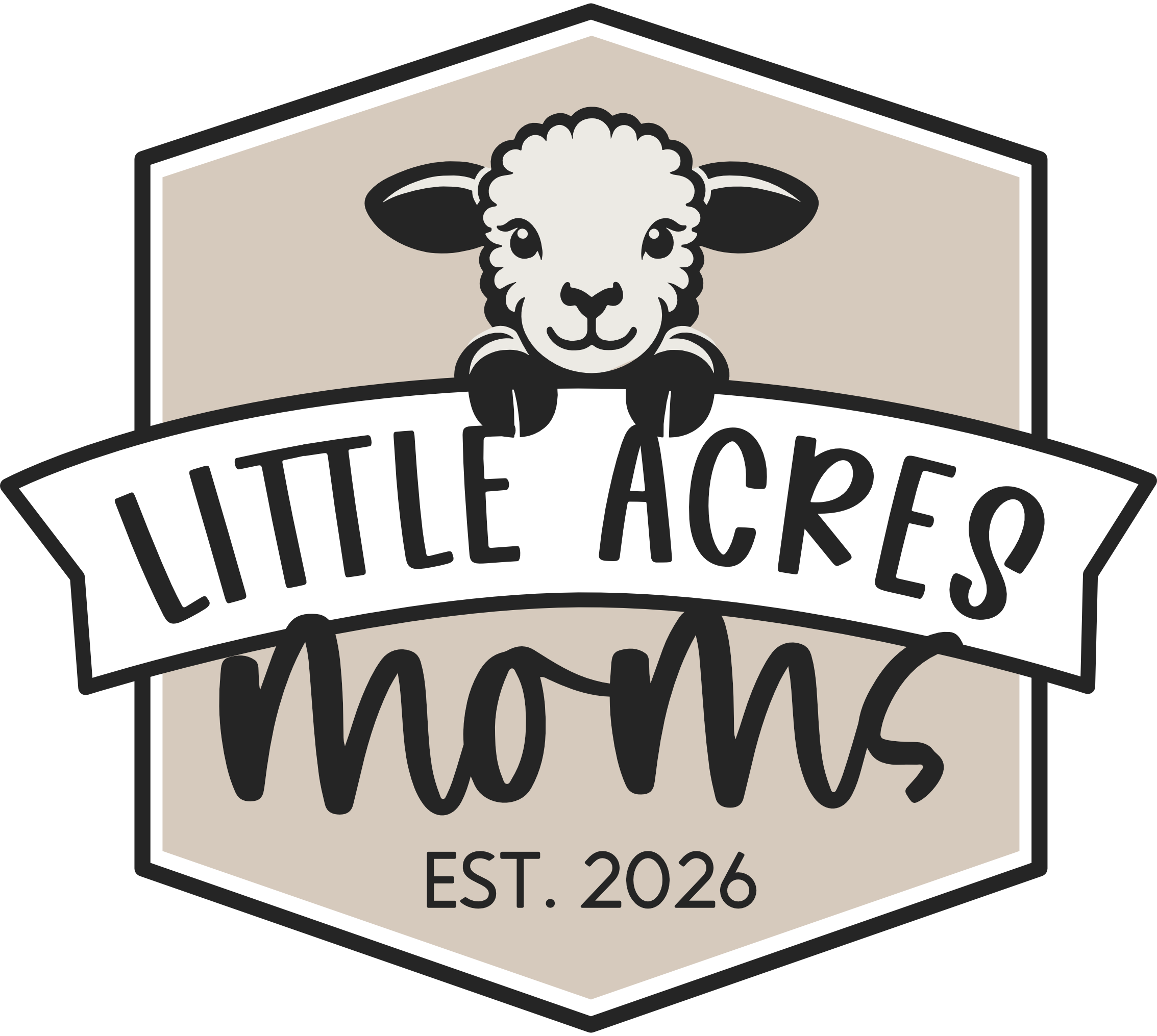 Logo with small lamb at top of the badge