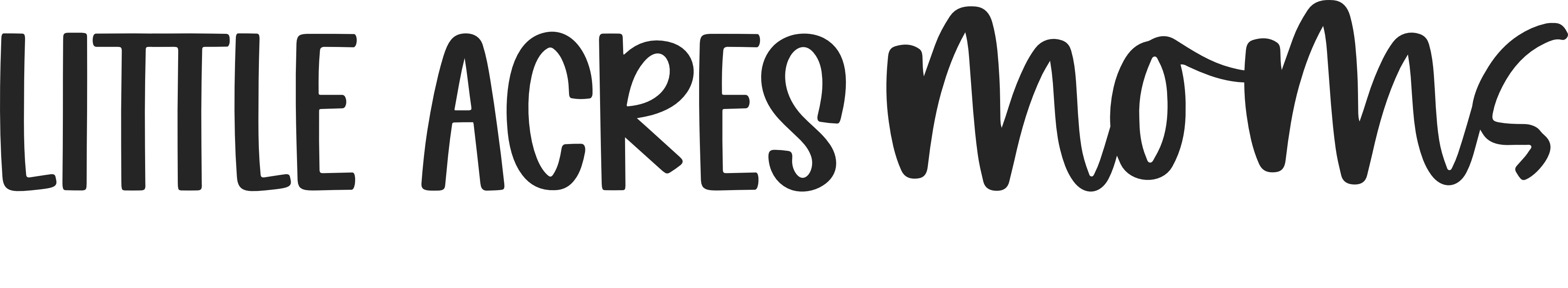 Text of Little Acres Moms with Tag line.